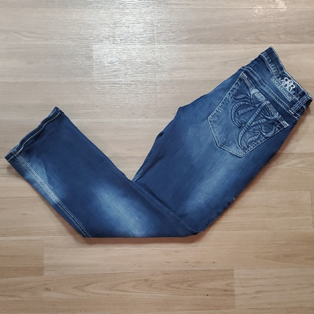 Rock & Republic Indigo Slim Straight Jeans